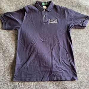 Outer Banks Blue Hawaiian Helicopters Polo Shirt Navy Blue Short Sleeve Mens L